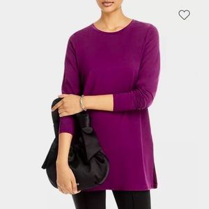Eileen Fisher tencel jersey tunic in magenta